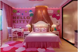 萌到化！Hello Kitty主题房让酒店加盟更有爱图片