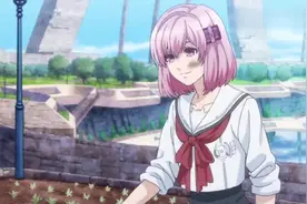 少年用手帮萌妹子清理脸上的泥，弄的萌妹子心如小鹿乱撞