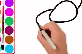 亲子涂色简笔画：草莓蛋糕视频封面