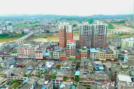 航拍：广东梅州市安流镇，已有百年历史，五华县的三大中心镇之一