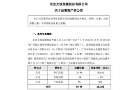 光线传媒2.44亿元出售蓝弧文化股权，或因业绩不佳图片
