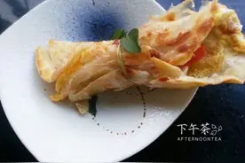 手工手抓饼-卷起来的美食图片
