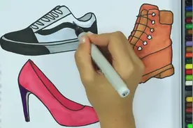 儿童简笔画学习，画三种不同的鞋子！视频封面