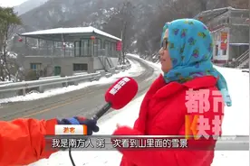 听说秦岭下雪了 在西安的南方人带着全家老小上山看雪