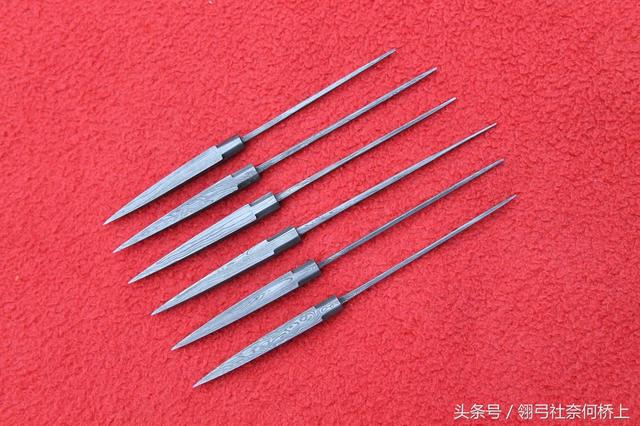 手工制作的大马士革复古箭镞(箭头)