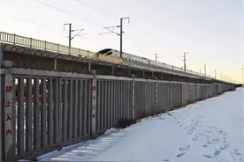 最北高铁特大桥下的坚守图片