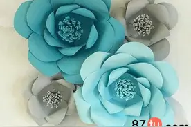 清新的纸花剪折纸图解教程图片