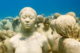 被隐藏的全球最大水下博物馆 墨西哥坎昆“大西洋底来的人”图片