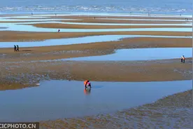 渤海大连夏家河海域现“沧海桑田”美景图片