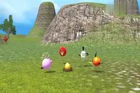 乌干达指关节和愤怒的小鸟，3D动画小游戏