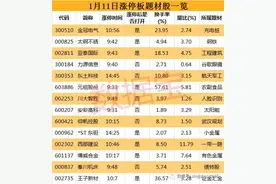 「涨停板」14股涨停 次新股表现抢眼图片
