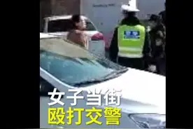 女子开车违章还打骂交警：我是孕妇你敢打吗图片