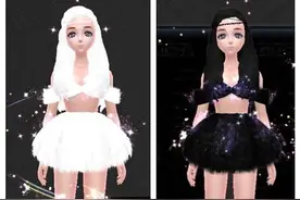 touch炫舞深眸女装图片 黑白两色效果图图片