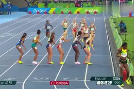 奥运会女子4X400接力决赛精彩集锦，这速度真是快，轻松夺冠视频封面