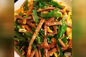 视频菜谱-1分钟学会上班族凉菜“芹菜拌鸡蛋干"图片