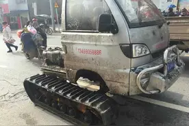 长沙县一帅小伙造履带面包车 过雪地沼泽如履平地图片