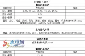 烟台市直汽车客运站春节期间班次情况图片