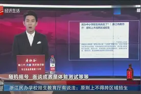 浙江民办学校招生教育厅有说法：原则上不得跨区域招生视频封面