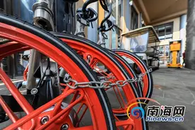 海口共享单车成长中的烦恼：酒店院子单车被上了锁图片