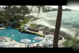 原来海啸来临前，海水会先退潮，看完后真的感到后怕！