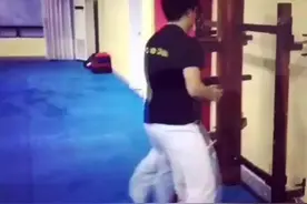 咏春小伙 实操木人桩图片