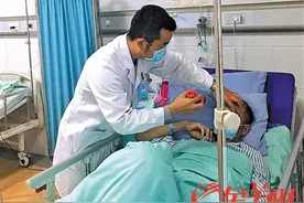 珠海建筑工人摔跤小脑大出血 绿色通道成功挽救生命图片