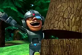 光头强变身无敌黑锅侠，砍树一秒一棵树，还轻松搞定小熊熊！视频封面