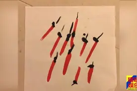 孙俪晒等等小花新画作 这回画了两串大辣椒