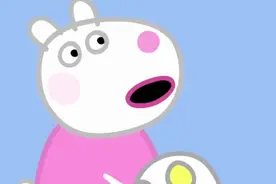 佩琪学伙伴说话走路，真的太好笑了