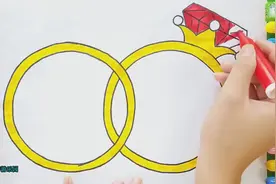 儿童绘画 简笔画教程 皇冠钻石戒指视频封面
