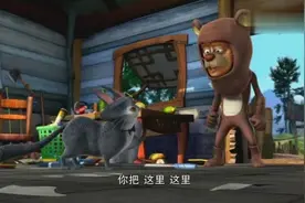 光头强扮小熊回到家肥波竟然没认出，看到家里破坏的光头强发飙了视频封面