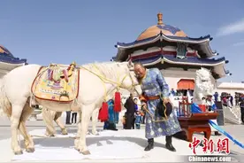 成吉思汗陵举行查干苏鲁克大典 中外近十万民众参与图片