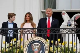 白宫滚彩蛋：小朋友与特朗普家庭共庆复活节(组图)图片