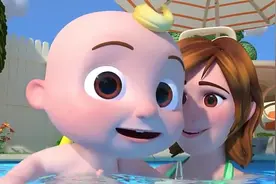 亲子儿歌早教动画，宝宝跟妈妈学游泳！