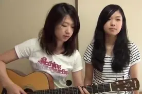 日本小姐姐吉他弹唱日语版《老男孩》，是心动的感觉视频封面