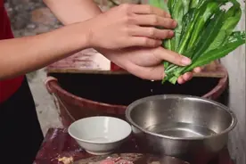 农村野生香菜盐西专炒鸡肉，美味至极啊！可以治疗感冒，麻疹内陷