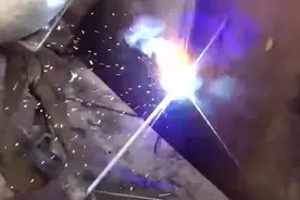 国外电焊工作业现场，纤维素焊条，烧倒流，速度快