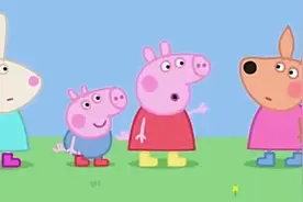 小猪兔子小狗和袋鼠比调高，谁能跳得最高呢？