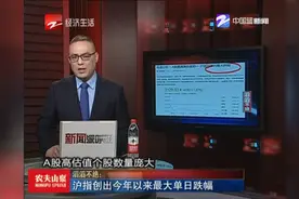 滔滔不绝：沪指创出今年以来最大单日跌幅视频封面