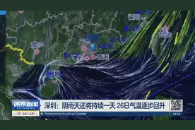 深圳：阴雨天还将持续一天 26日气温逐步回升