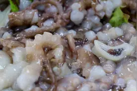 活章鱼被切成丁了，还能在盘子里蠕动，重口味美食一般人不敢挑战视频封面