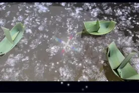 用一枚芦苇叶子做小帆船⛵️教程，您学会了吗？这大糙手拍摄不易，请给个支持，谢谢#教程 #手工