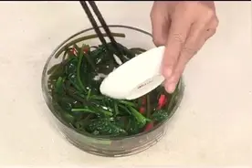 美味不可挡的家常菜海带丝拌菠菜，学会了做给家人吃吧视频封面