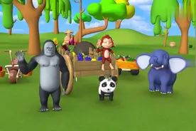 早教认知，1排葡萄、1排香蕉、1排苹果，猜猜大象会怎么选？