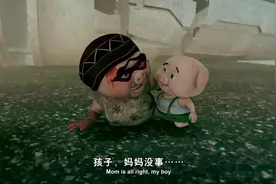 小呆呆看见自己的妈妈受伤了，哇的一声就哭出来，这剧情好可怜啊