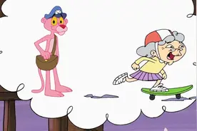 搞笑的顽皮豹，小矮人和顽皮豹的快递员之争