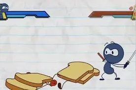 铅笔人真爱玩游戏，一顿饭也能想象出游戏情节！太搞笑了！