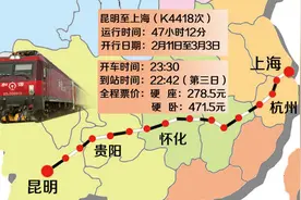 [列车增开]昆铁增开上海、楚雄、宣威、河口北方向旅客列车图片
