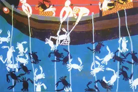 捕捉又贪吃又笨的大螃蟹图片