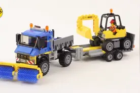 2017年新款乐高城市系列60152清洁车和挖掘机搭建教程